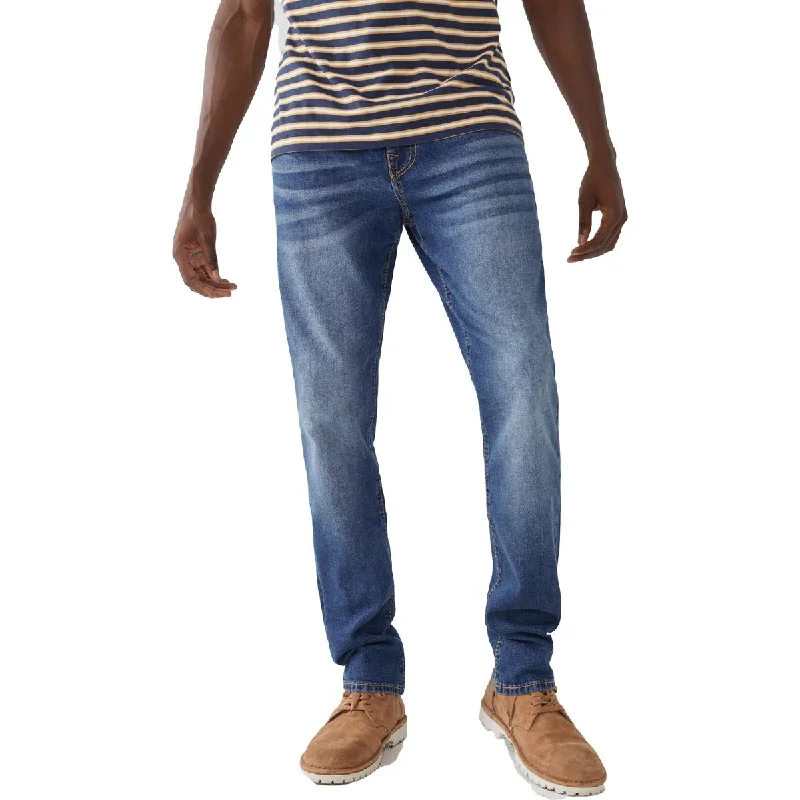 Men's Jeans with a Cargo - Inspired Knee Pocket for Extra StorageTrue Religion Geno Big T Men's Slim Fit Dark Wash 34" Jeans Men's Jeans with a Cargo - Inspired Knee Pocket for Extra StorageTrue Religion Geno Big T Men's Slim Fit Dark Wash 34" Jeans