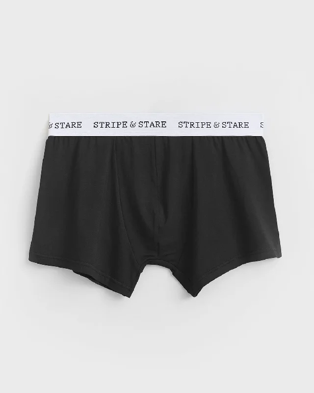 Men's boxer briefs with a long - lasting elastic​Unisex Boxer - Black