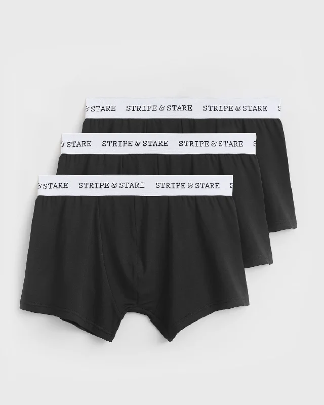 Unisex Boxer Three Pack - Black