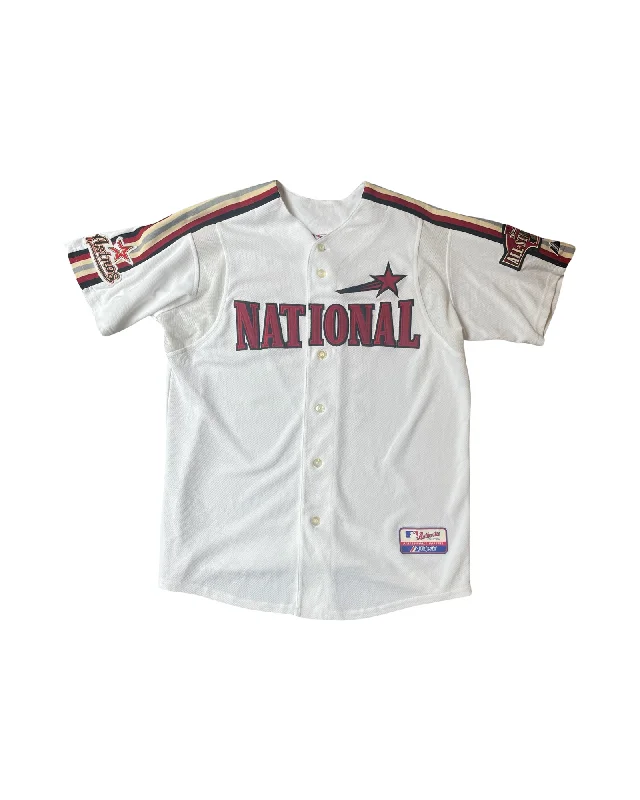 Men's Cycling Jerseys with Reflective Stripes for Safe and Stylish Rides at NightVintage MBL National Astros Jersey Men's Cycling Jerseys with Reflective Stripes for Safe and Stylish Rides at NightVintage MBL National Astros Jersey