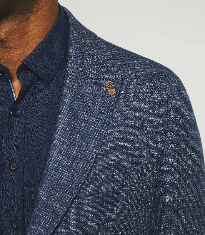 Men's Double - Breasted Velvet Blazer in Burgundy for a Sophisticated Evening OutfitVeste casual bleue "Alchimie"