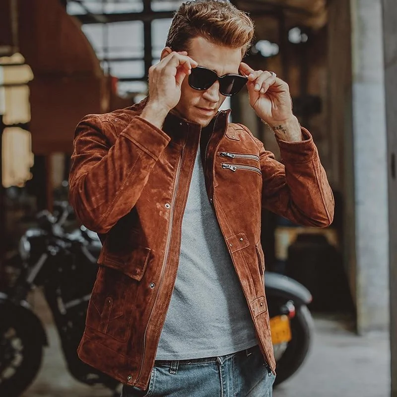 Men jackets with a hidden interior pocket for secure storageVintage Winter Men's Genuine Pigskin Leather Black Motorcycle Jackets Men jackets with a hidden interior pocket for secure storageVintage Winter Men's Genuine Pigskin Leather Black Motorcycle Jackets