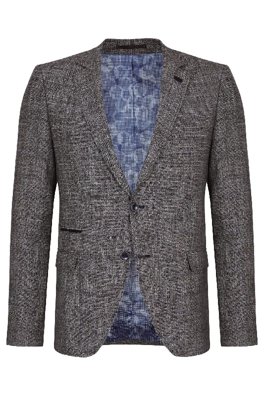 Men's Slim Fit Plaid Blazer in Red and Black for a Festive and Fashionable Holiday LookWALLACE GREY Men's Slim Fit Plaid Blazer in Red and Black for a Festive and Fashionable Holiday LookWALLACE GREY