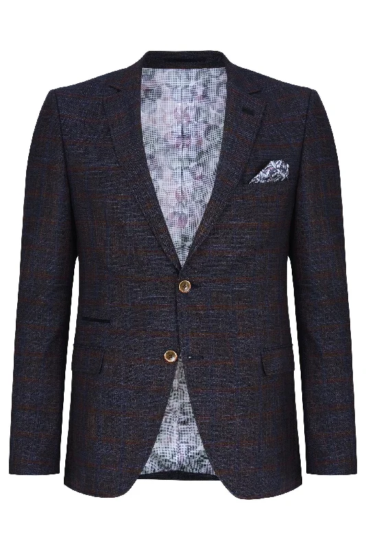 Men's Metallic - Trimmed Blazer in Silver for a Glamorous and Eye - Catching Party AttireWALLACE RUST Men's Metallic - Trimmed Blazer in Silver for a Glamorous and Eye - Catching Party AttireWALLACE RUST