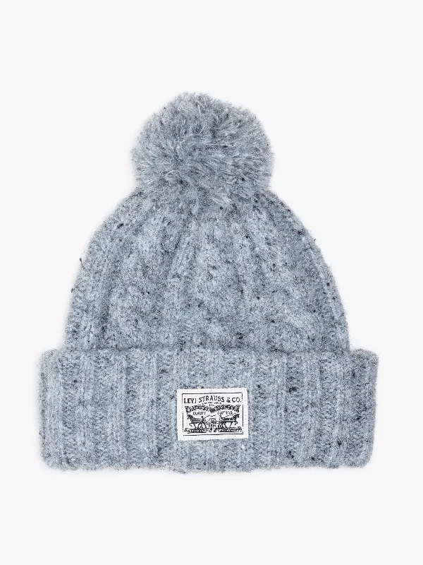 Men's slippers with a pointed toe for a stylish appearanceBACKPATCH POM BEANIE Womens Light Grey Men's slippers with a pointed toe for a stylish appearanceBACKPATCH POM BEANIE Womens Light Grey