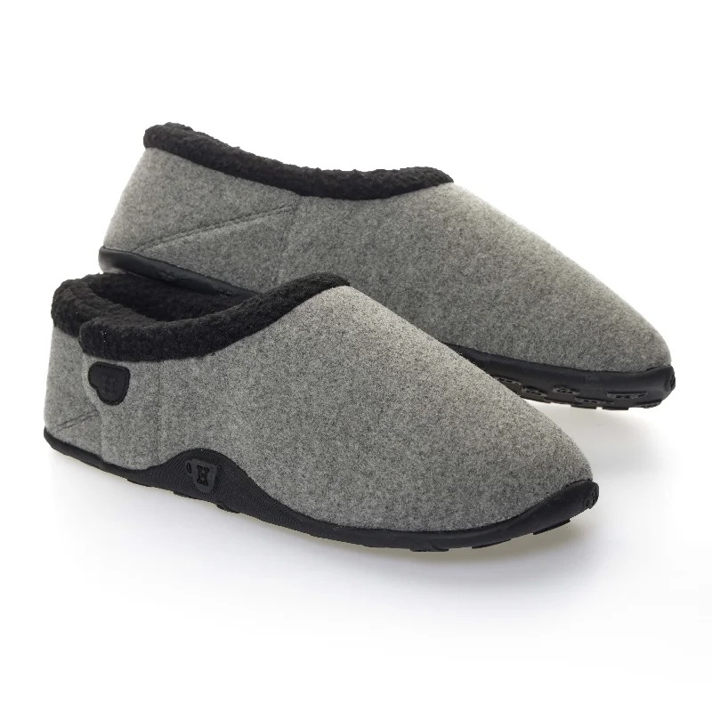 Men's slippers with a padded collar for comfortBobby - Grey Men's Slippers