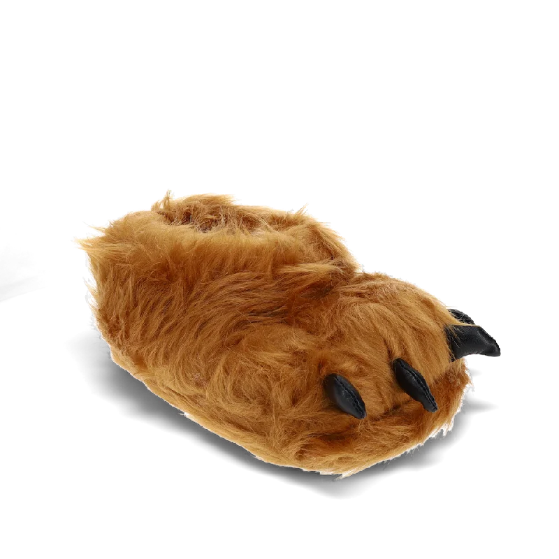 Men's slippers in a warm color like red or brownBrown Monster Feet Slippers