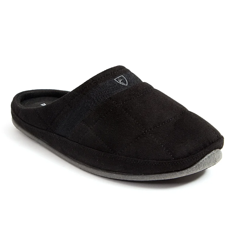 Leather men's slippers with a mule styleGlacial Unisex in Black
