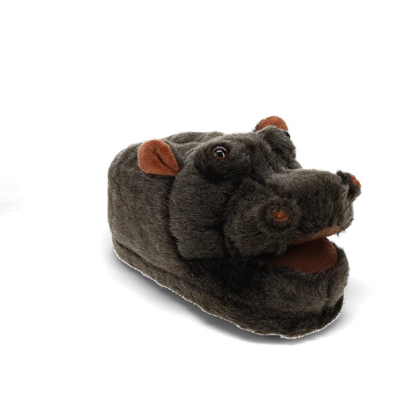Men's slippers with a logo patch on the sideHippo Slippers