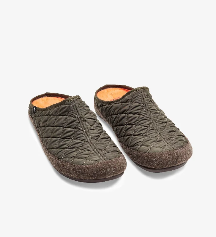 Men's slippers with a removable insole for cleaningSuper soft quilted mule slippers