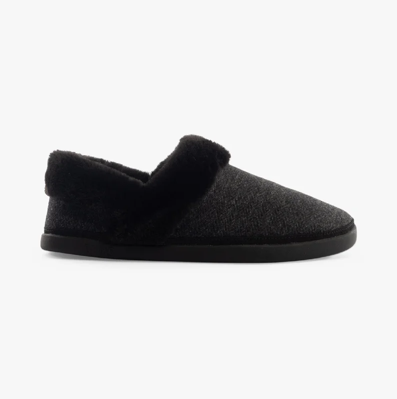 Men's slippers with a removable insole for cleaningOSLO Womens Slippers Black