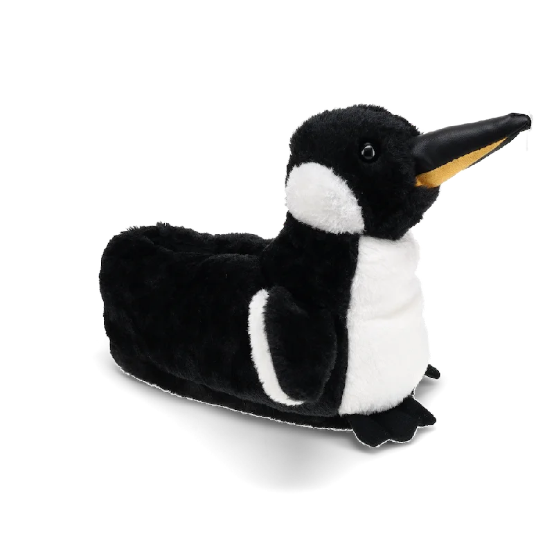 Men's slippers with a Velcro closure for easy on and offPeyton the Penguin Slippers