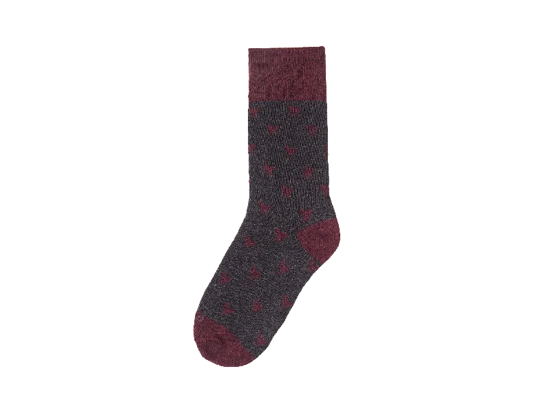 Charcoal-Burgundy