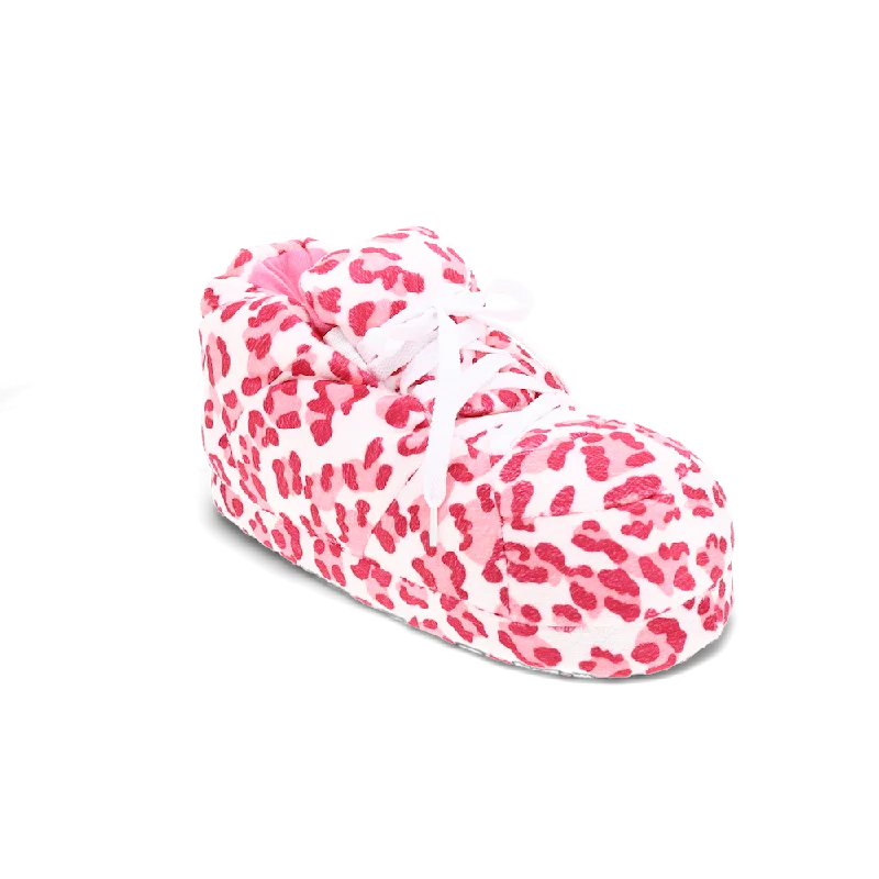 Slipper - boot style men's slippers for cold feetPink Leopard