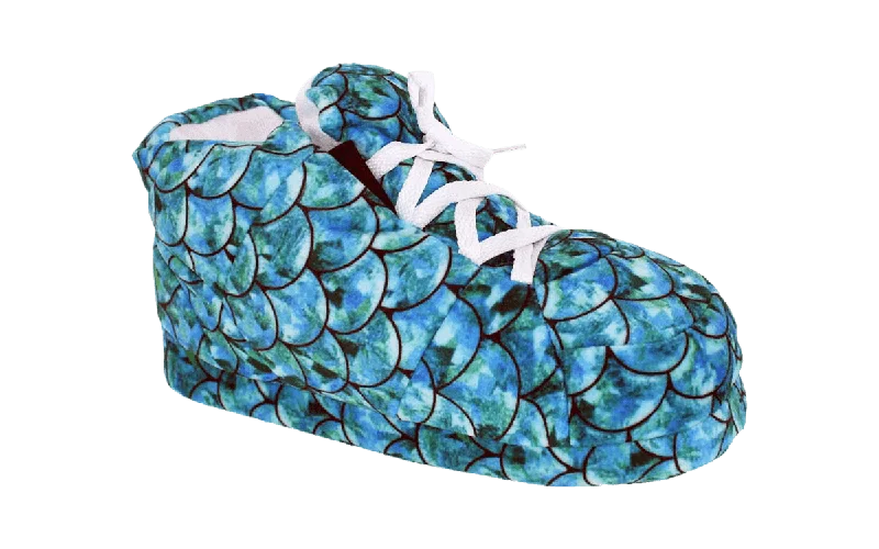 Men's slippers with a logo patch on the sideTeal Mermaid