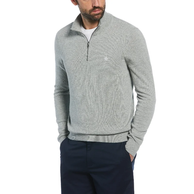 Plus Size Men's Open - Front Cardigan Sweater in Burgundy with Buttons for a Stylish Layer1/4 Zip Cotton Jersey Sweater Plus Size Men's Open - Front Cardigan Sweater in Burgundy with Buttons for a Stylish Layer1/4 Zip Cotton Jersey Sweater