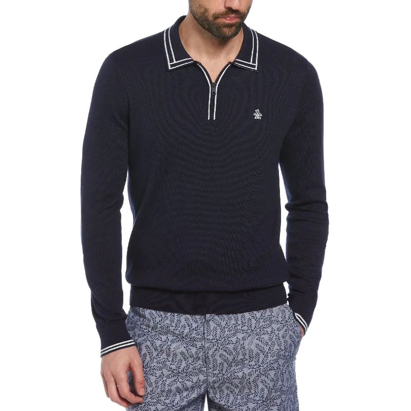 Slim Fit Men's Long - Sleeve Cotton - Linen Blend Sweater in Beige for a Summer Casual Look1/4 Zip Cotton Sweater Polo Slim Fit Men's Long - Sleeve Cotton - Linen Blend Sweater in Beige for a Summer Casual Look1/4 Zip Cotton Sweater Polo