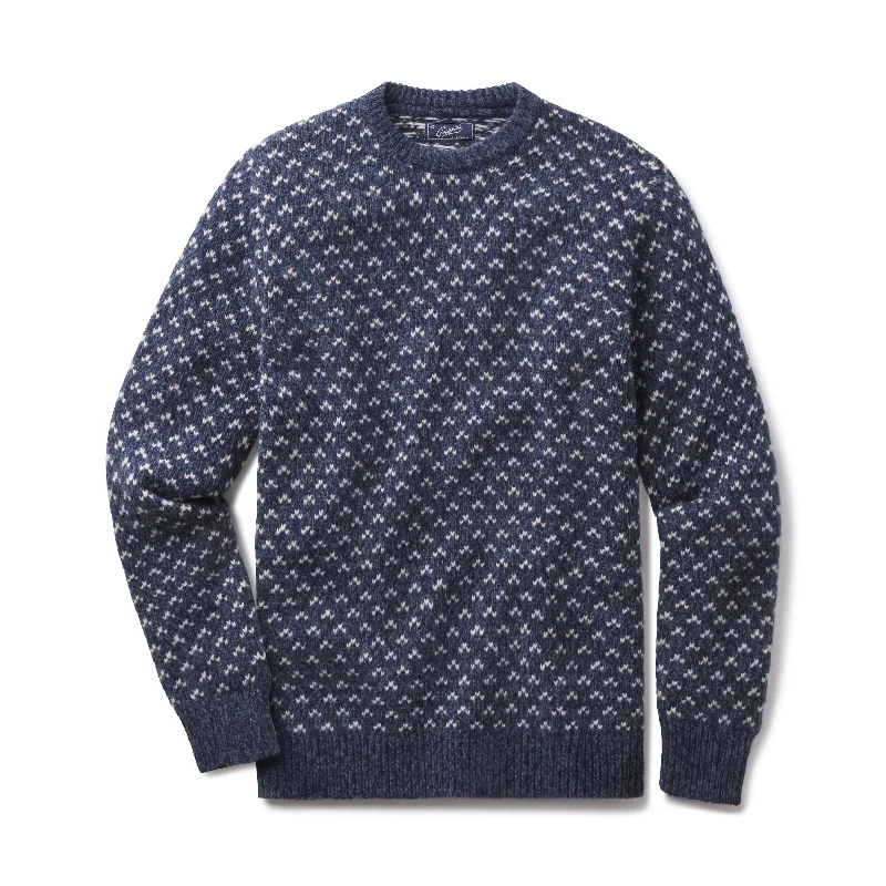 Men's Embroidered Floral Patterned Silk - Blend Sweater in Cream for a Spring - Inspired LookBirdseye Heritage Lambswool Crew - Blue Cream Men's Embroidered Floral Patterned Silk - Blend Sweater in Cream for a Spring - Inspired LookBirdseye Heritage Lambswool Crew - Blue Cream