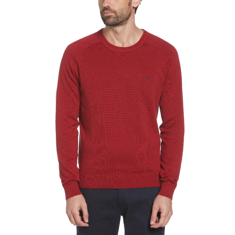 Plus Size Men's Pocket - Detail Sweater in Olive Green for a Practical and Fashionable Everyday WearRibbed Cuff Crew Neck Sweater Plus Size Men's Pocket - Detail Sweater in Olive Green for a Practical and Fashionable Everyday WearRibbed Cuff Crew Neck Sweater
