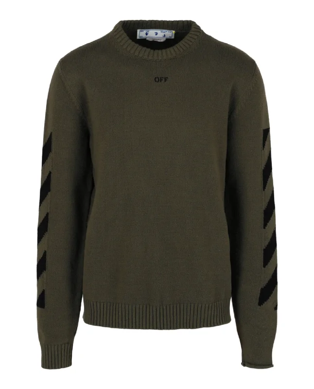 Regular Fit Men's Mock - Neck Sweater in Teal with a Side Slit for a Modern Office AttireDiag Knit Crewneck Sweater Regular Fit Men's Mock - Neck Sweater in Teal with a Side Slit for a Modern Office AttireDiag Knit Crewneck Sweater