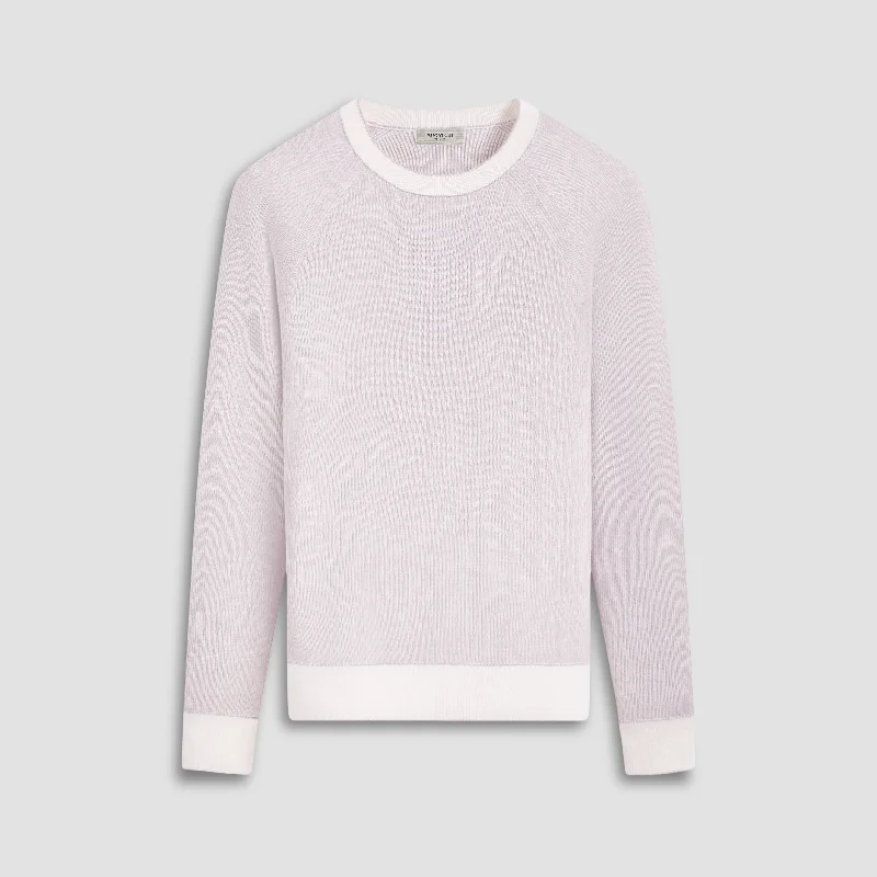 Men's Jacquard Patterned Wool - Acrylic Sweater in Purple for a Sophisticated Autumn OutfitFisherman Rib Jacquard Crew Neck Sweater Men's Jacquard Patterned Wool - Acrylic Sweater in Purple for a Sophisticated Autumn OutfitFisherman Rib Jacquard Crew Neck Sweater