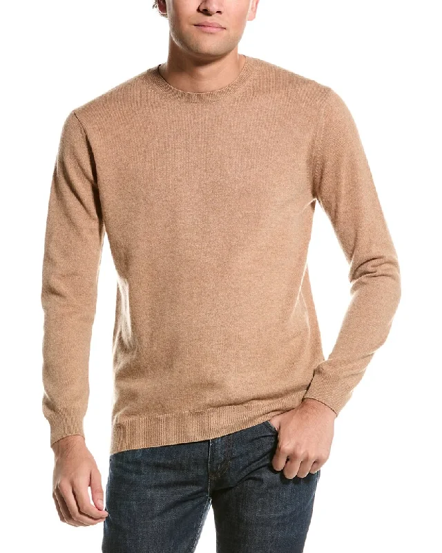 Plus Size Men's Distressed Denim - Look Sweater in Blue for a Trendy and Edgy StyleForte Classic Crew Cashmere Sweater Plus Size Men's Distressed Denim - Look Sweater in Blue for a Trendy and Edgy StyleForte Classic Crew Cashmere Sweater