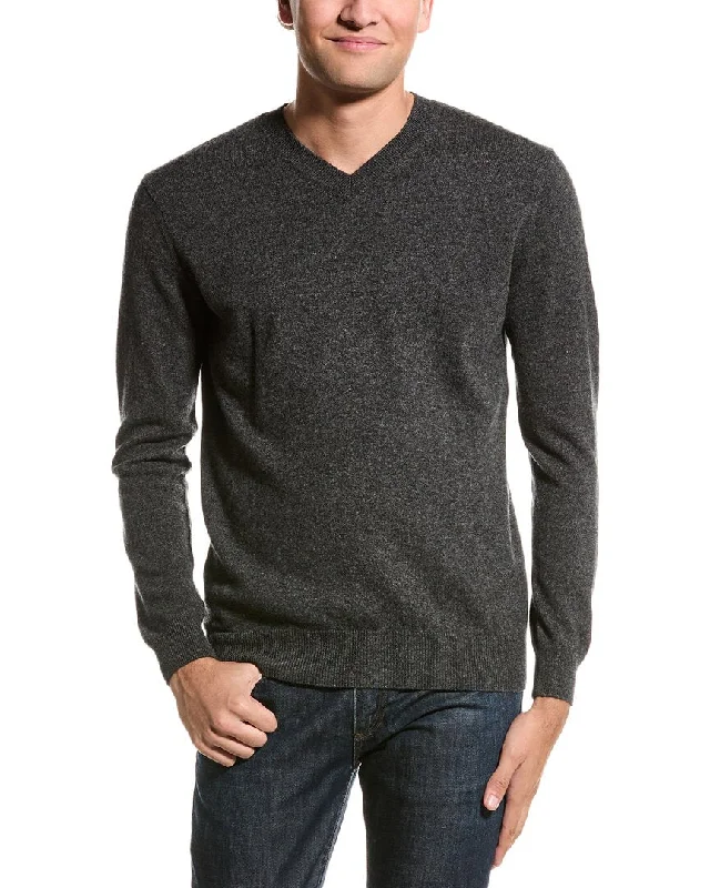 Men's Zip - Up Fleece - Lined Sweater in Black with Thumbholes for Outdoor Winter ActivitiesForte V-Neck Cashmere Sweater Men's Zip - Up Fleece - Lined Sweater in Black with Thumbholes for Outdoor Winter ActivitiesForte V-Neck Cashmere Sweater