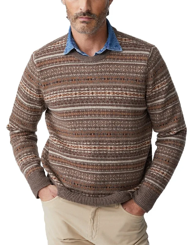 Plus Size Men's Open - Front Cardigan Sweater in Burgundy with Buttons for a Stylish LayerJ.McLaughlin Edmund Wool Sweater