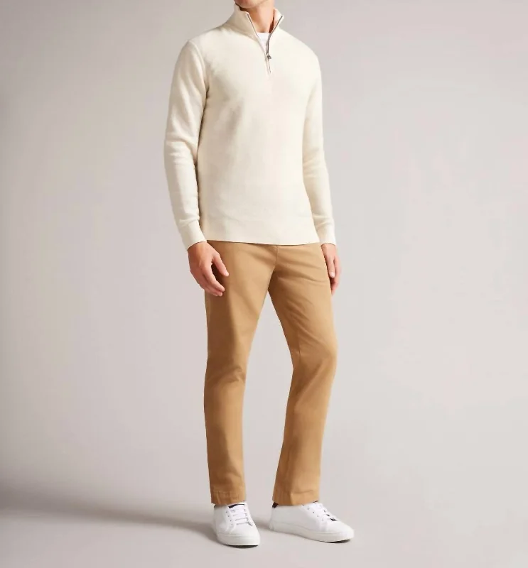 Tall Men's Button - Down Sweater in Mustard Yellow for a Pop of Color in SpringMen's Meaddo Funnel Neck Half Zip Sweater In Natural Tall Men's Button - Down Sweater in Mustard Yellow for a Pop of Color in SpringMen's Meaddo Funnel Neck Half Zip Sweater In Natural