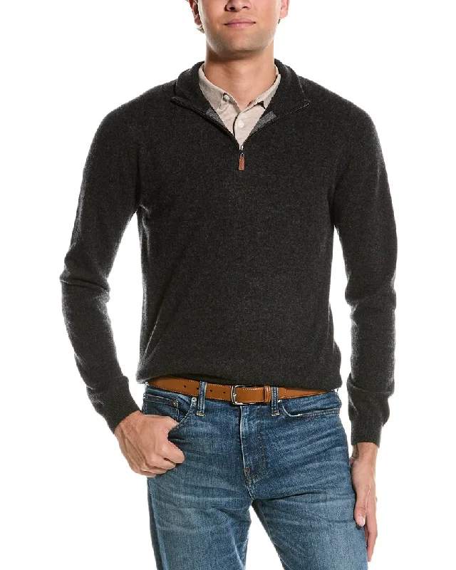 Plus Size Men's Striped Cotton - Blend Sweater in Navy and White for a Nautical - Themed VacationMette Quarter Zip Cashmere Pullover Plus Size Men's Striped Cotton - Blend Sweater in Navy and White for a Nautical - Themed VacationMette Quarter Zip Cashmere Pullover