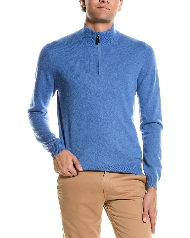 Men's Shearling - Lined Leather Sweater in Brown for a Rugged and Warm Winter EnsembleMette Quarter Zip Cashmere Pullover Men's Shearling - Lined Leather Sweater in Brown for a Rugged and Warm Winter EnsembleMette Quarter Zip Cashmere Pullover