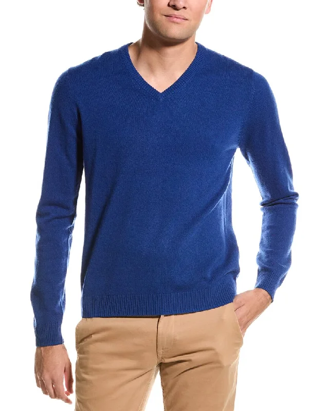 Slim Fit Men's Long - Sleeve Cotton - Linen Blend Sweater in Beige for a Summer Casual LookMette V-Neck Cashmere Sweater Slim Fit Men's Long - Sleeve Cotton - Linen Blend Sweater in Beige for a Summer Casual LookMette V-Neck Cashmere Sweater