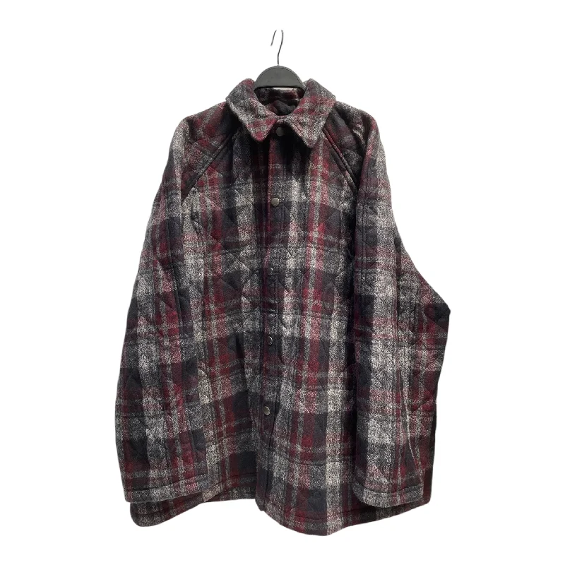 Stylish men coats with a double - breasted design for a formal lookBALENCIAGA/Coat/49/Wool/MLT/Plaid/Balenciaga flannel padded jkt Stylish men coats with a double - breasted design for a formal lookBALENCIAGA/Coat/49/Wool/MLT/Plaid/Balenciaga flannel padded jkt