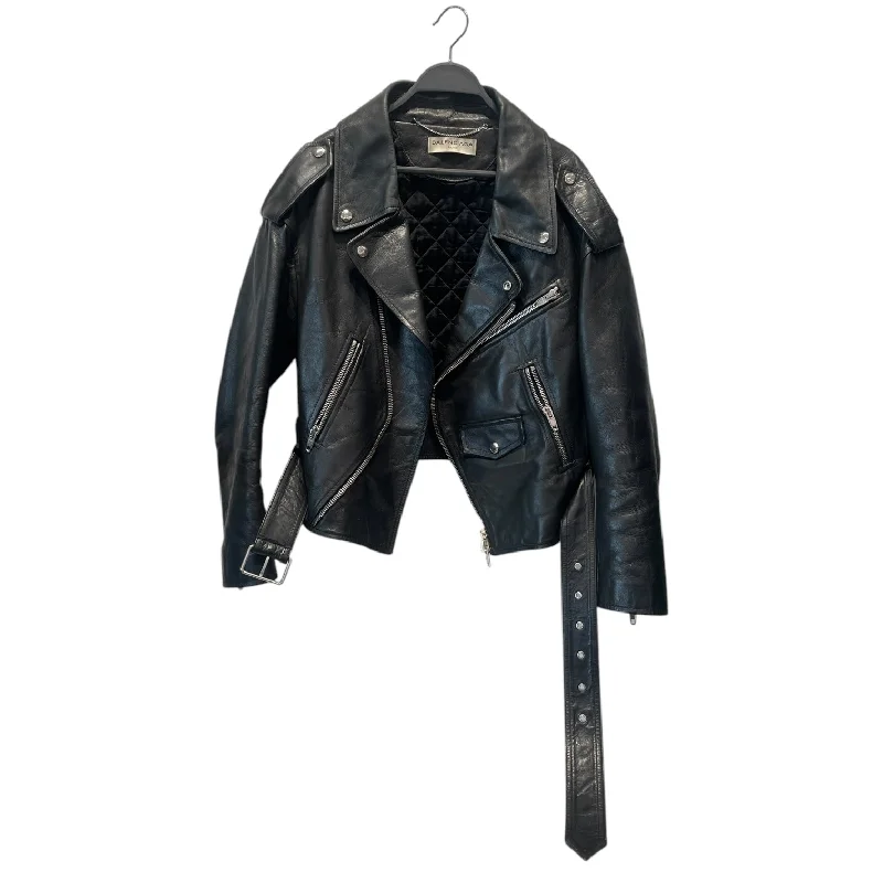 Men coats with multiple inner pockets for convenient storage of essentialsBALENCIAGA/Leather Jkt/40/Leather/BLK/ Men coats with multiple inner pockets for convenient storage of essentialsBALENCIAGA/Leather Jkt/40/Leather/BLK/