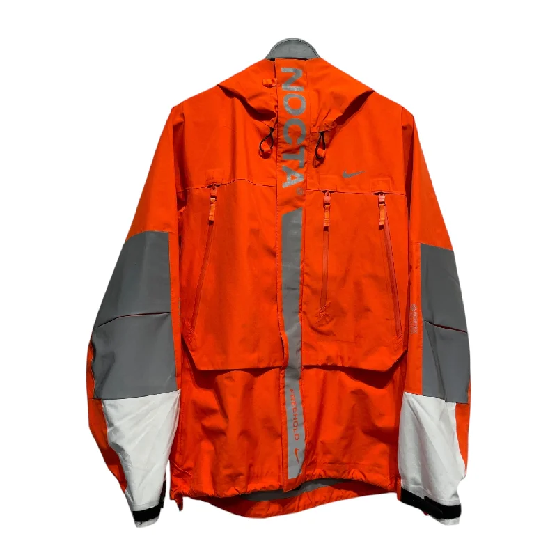 Men coats with a water - resistant finish for light rain and splashesNOCTA/NIKE/Windbreaker/M/Nylon/ORN/Graphic/ Men coats with a water - resistant finish for light rain and splashesNOCTA/NIKE/Windbreaker/M/Nylon/ORN/Graphic/