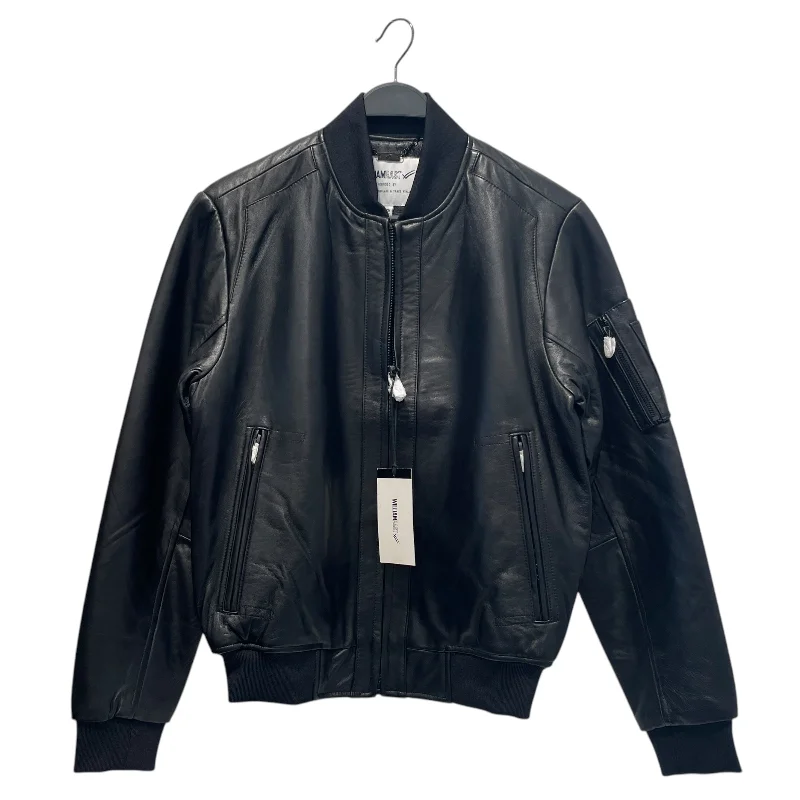 Men coats with a stand - up collar for a sleek and modern lookWilliam Rast/Leather Jkt/S/Leather/BLK/