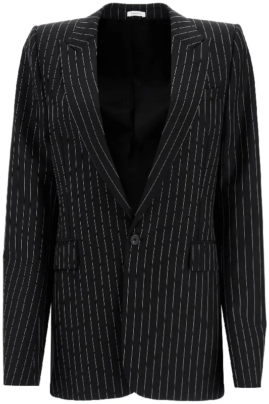 Men coats with a soft fleece interior for extra warmth and comfortAlexander Mcqueen Men's 'Striped Jacket With Voluminous Men coats with a soft fleece interior for extra warmth and comfortAlexander Mcqueen Men's 'Striped Jacket With Voluminous