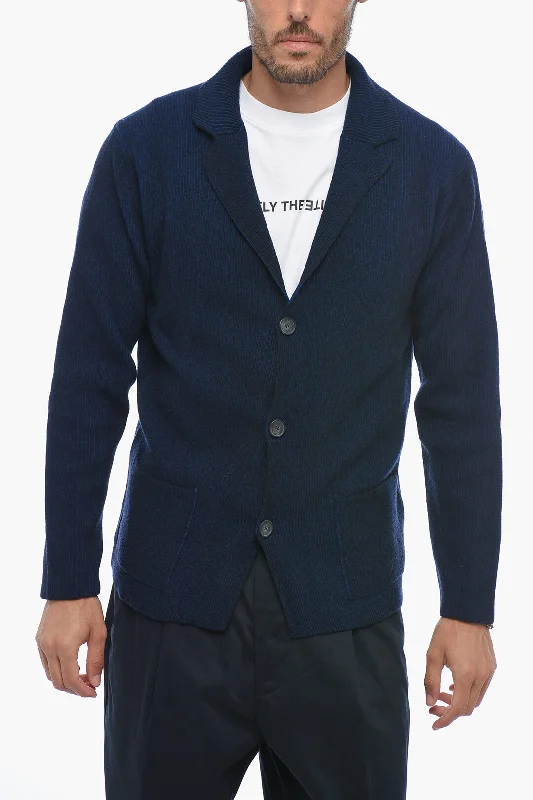Men coats made from recycled materials for an eco - friendly choiceAltea Knitted Blazer with Patch Pockets Men coats made from recycled materials for an eco - friendly choiceAltea Knitted Blazer with Patch Pockets