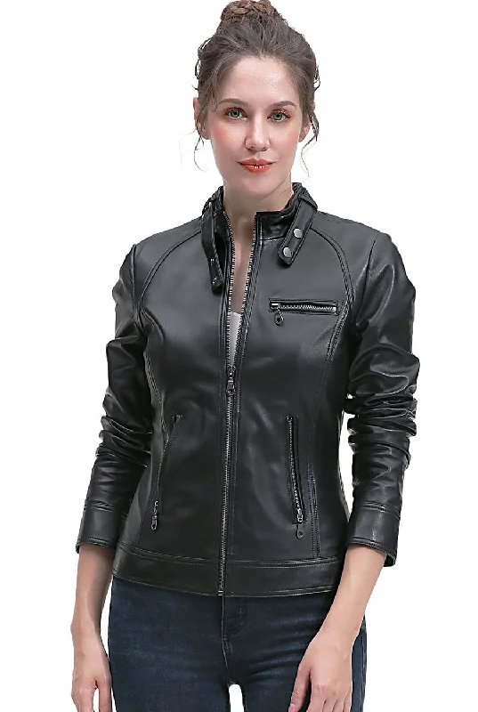 Long - line men coats reaching below the knee for maximum coverageBGSD Women Casey Lambskin Leather Jacket Long - line men coats reaching below the knee for maximum coverageBGSD Women Casey Lambskin Leather Jacket