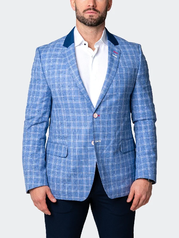 Men coats with a stand - up collar for a sleek and modern lookBlazer Socrate Evo Dash Blue
