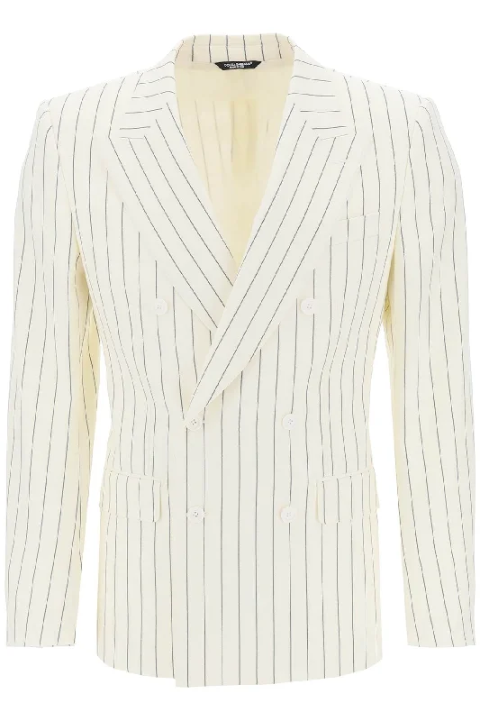 Men coats with a quick - drying feature for active lifestylesDolce & Gabbana Men's Double-Breasted Pinstripe Men coats with a quick - drying feature for active lifestylesDolce & Gabbana Men's Double-Breasted Pinstripe