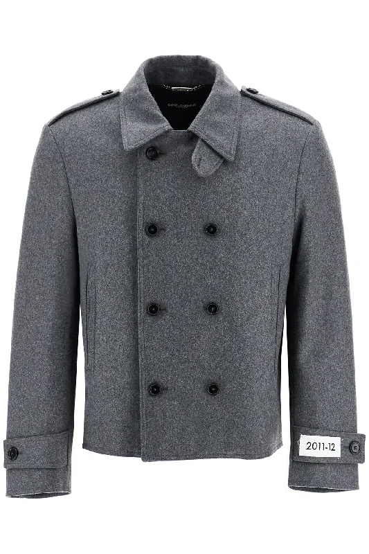 Lightweight men coats made of breathable fabric for spring and autumnDolce & Gabbana Men's Double-Breasted Re-E Lightweight men coats made of breathable fabric for spring and autumnDolce & Gabbana Men's Double-Breasted Re-E