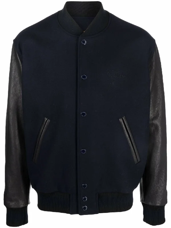 Men coats with a drawstring waist for a customizable fiten Goose Men's Coats blue