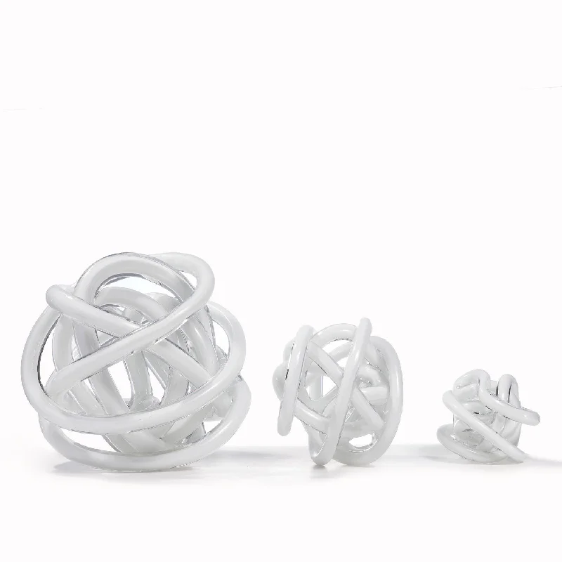 Men coats with a water - resistant finish for light rain and splashesHand Blown Infinity Knot Sommerso Art Orbit Glass Ball 4-8 inch tall