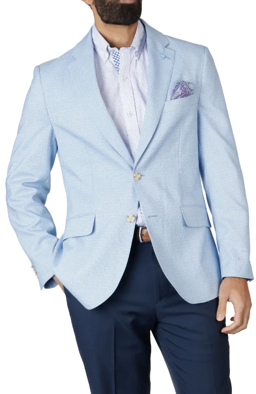 Men coats with multiple inner pockets for convenient storage of essentialsLight Blue Shadowplaid Sport Coat Men coats with multiple inner pockets for convenient storage of essentialsLight Blue Shadowplaid Sport Coat