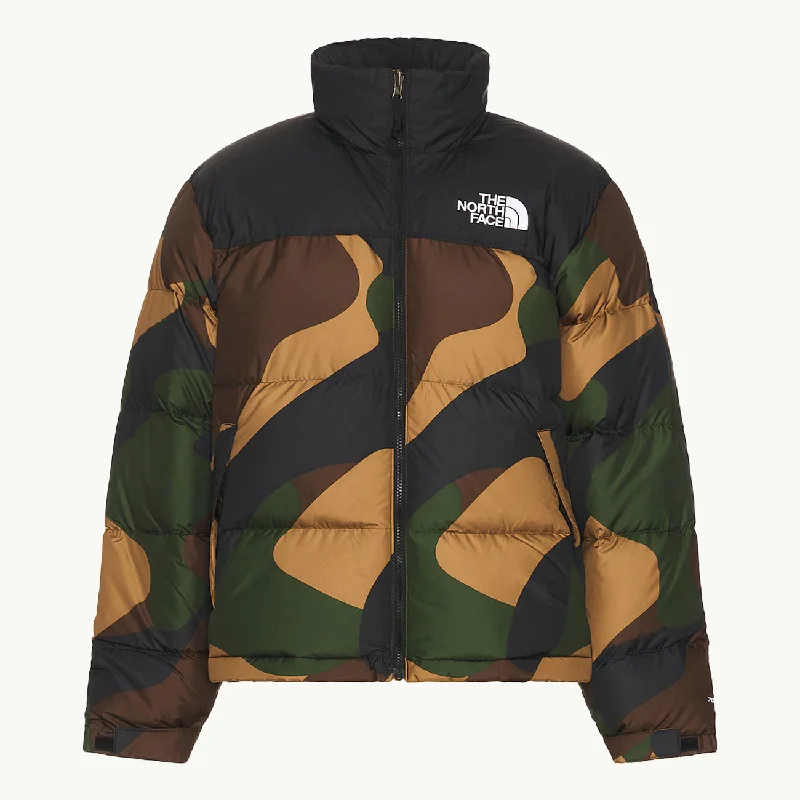 Men coats with a quilted pattern for added texture and warmth96 Retro Nuptse Jacket - TNF Black/Block Camo Print Men coats with a quilted pattern for added texture and warmth96 Retro Nuptse Jacket - TNF Black/Block Camo Print