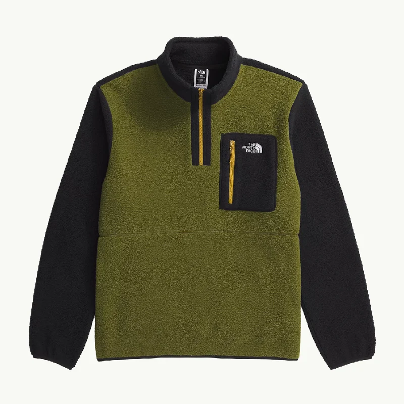 Men coats with a stand - up collar for a sleek and modern lookYumiori 1/4 Zip - Forest Olive/TNF Black/Amber Green