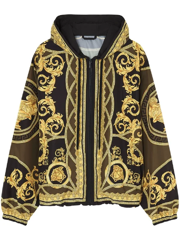Slim - fit men coats in navy blue for a classic and sophisticated appearanceVersace Men's Coats en Slim - fit men coats in navy blue for a classic and sophisticated appearanceVersace Men's Coats en