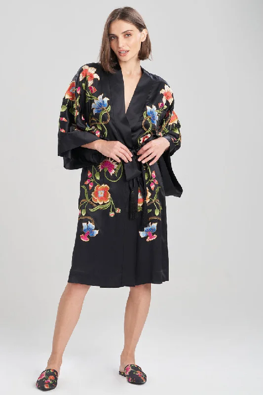Men's robes with a stand - up collar​Couture Kamakura Embroidery Wrap