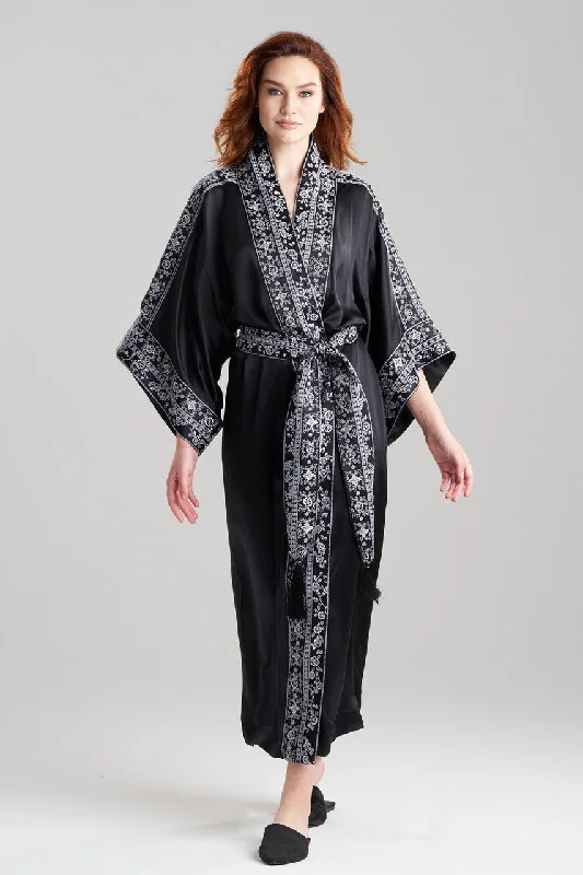 Men's beach robes with a quick - drying fabric​Couture Ysobel Embroidered Silk Robe